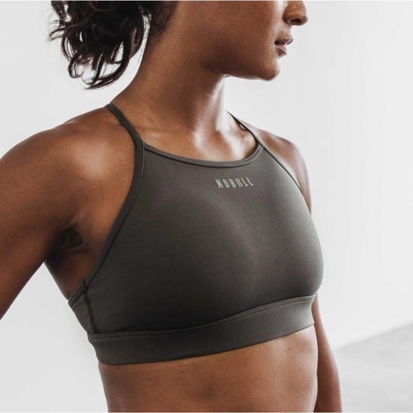 NWT NOBULL Matte High-Neck Sports Bra - XS - Dark Shadow (Gray) - Picture 6 of 8
